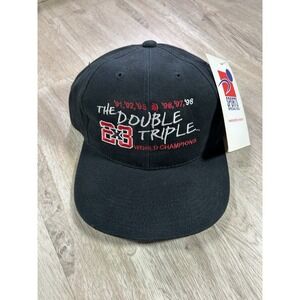 VTG 1998 Sports Specialties Chicago Bulls Jordan Snapback Hat NWT Champs Black